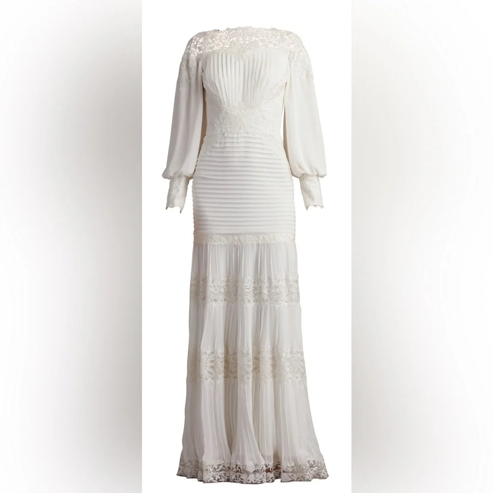 TADASHI SHOJI - SILVERADO BLOUSON SLEEVE GOWN - Picture 5 of 6
